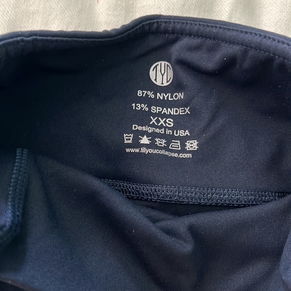 Tilyoucollapse heart booty shorts, navy blue, XXS - Picture 3 of 3